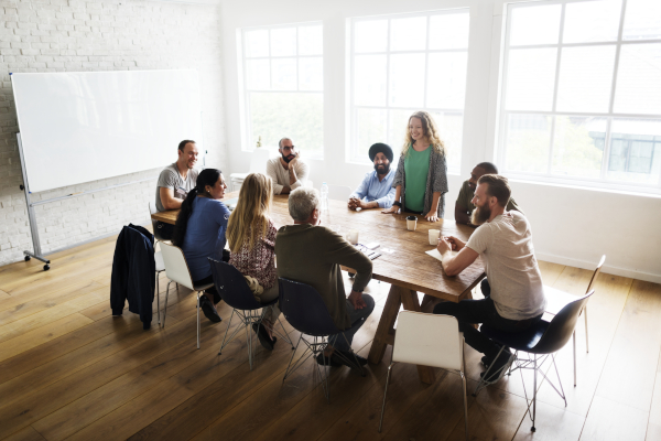 Diverse group of people in a seminar Diverse group of people in a seminar